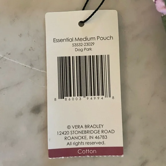 NWT Vera Bradley Essential Medium Pouch “Dog Park” Pattern - Picture 4 of 4